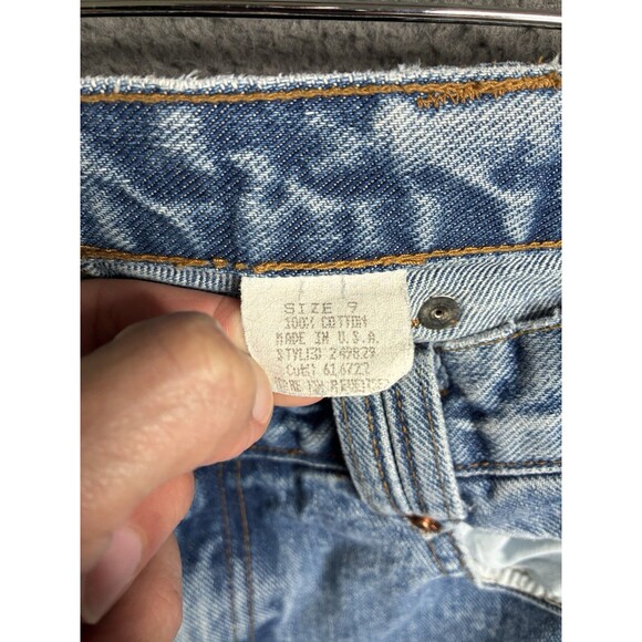 LEI Vintage Y2K Flare Leg Jeans Size 9 Mid Rise Wide Bottom 30x31 Bareback USA - Picture 5 of 16